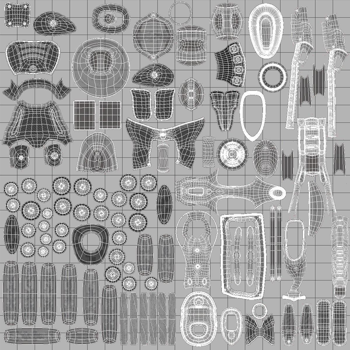 Robot Soldier Low-poly 3D model_19