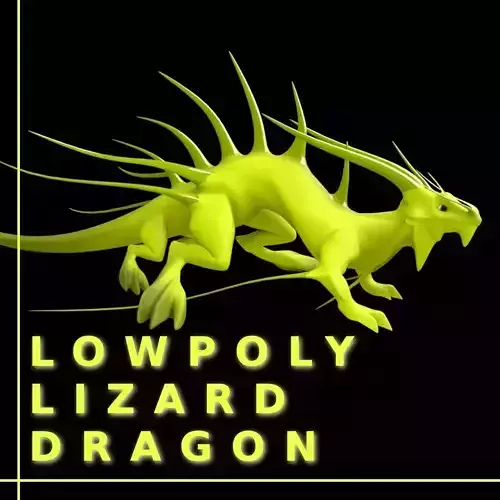 Lizard Dragon LARGE Low-poly 3D model
