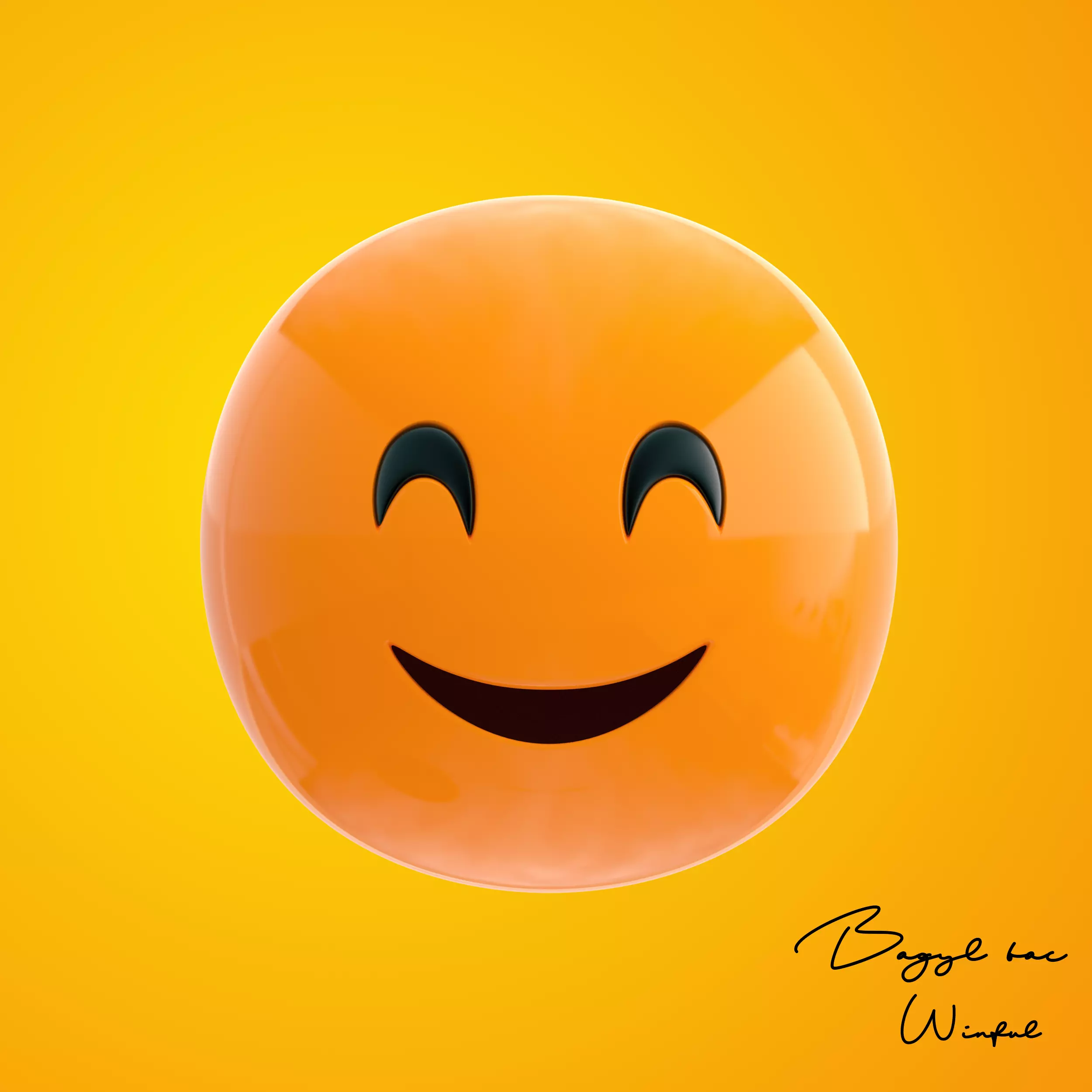 Emoji Smiling Face with Smiling Eyes 3D model_0