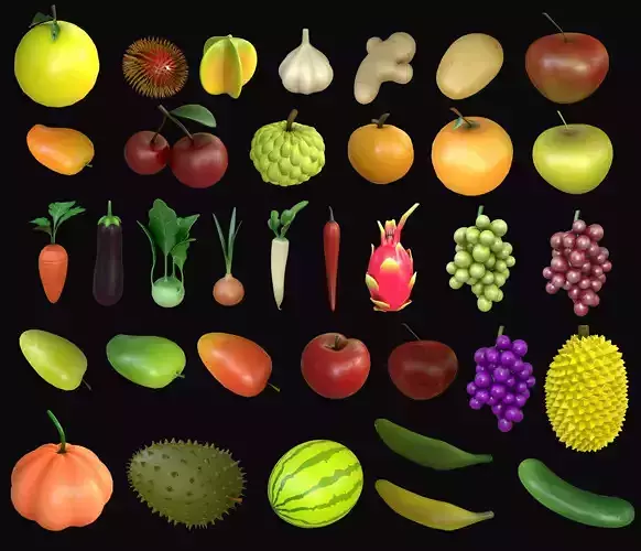 Asset - Cartoons - Food - Fruits