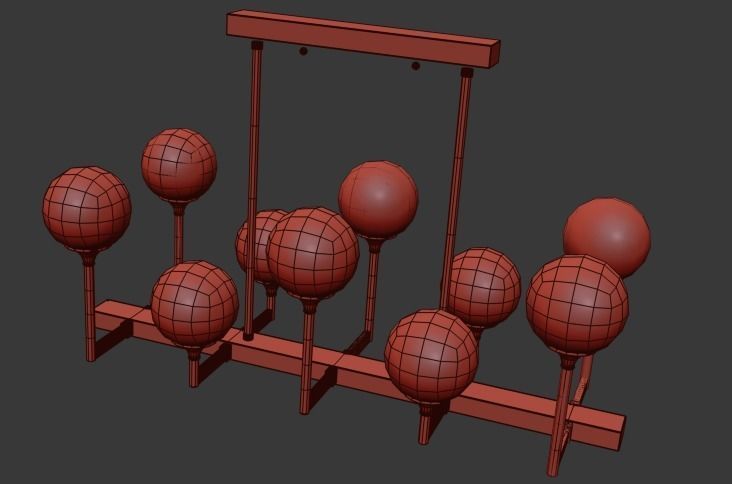 Valley Chandelier 10 3D model_4