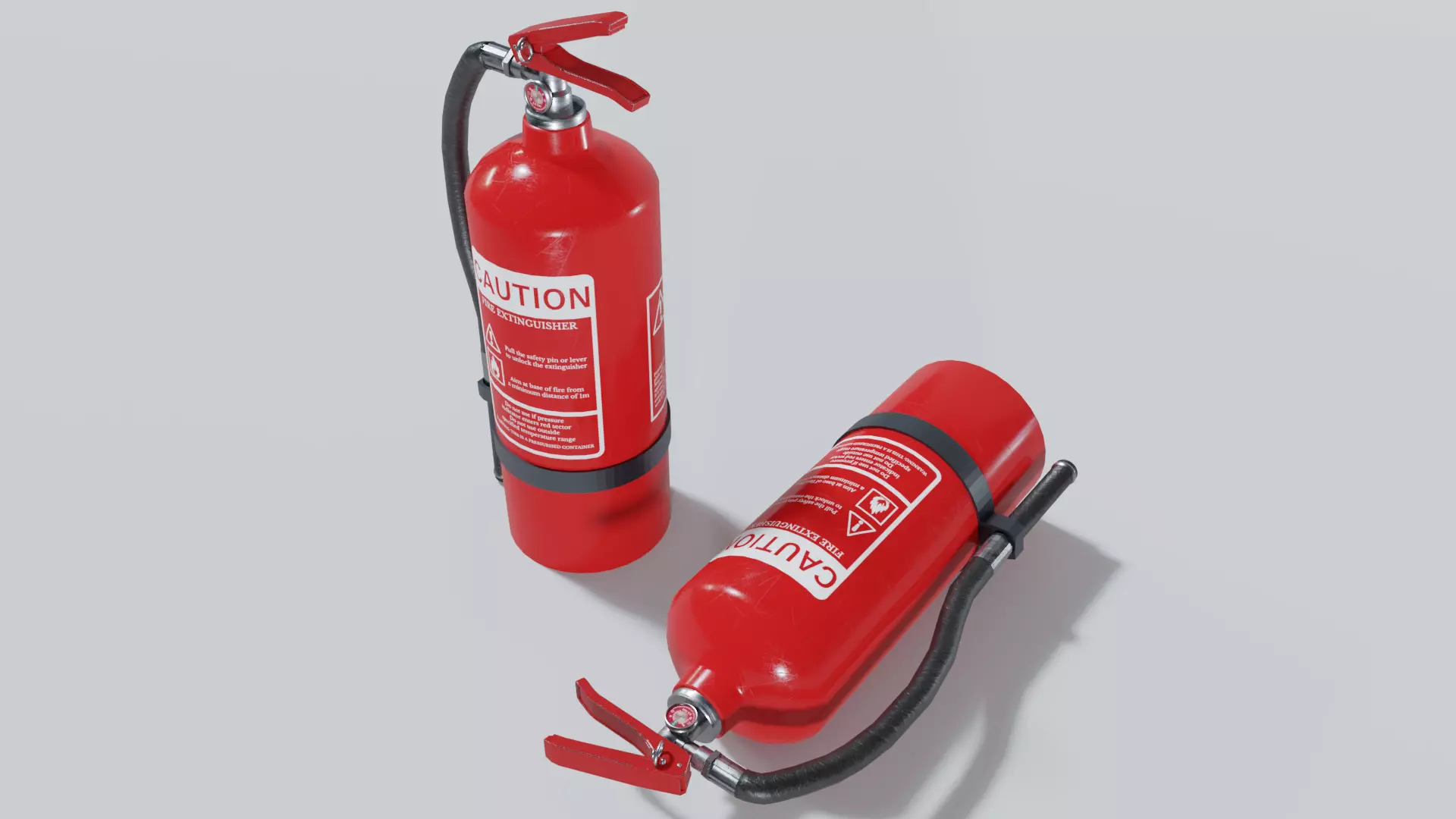 Fire Extinguisher 3D Model Game ready prop Low-poly 3D model