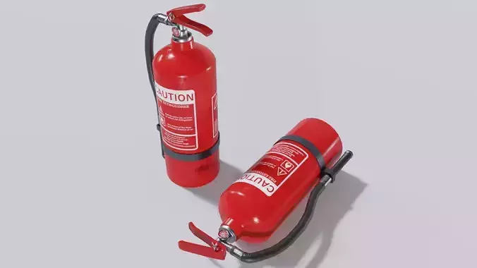 Fire Extinguisher 3D Model Game ready prop