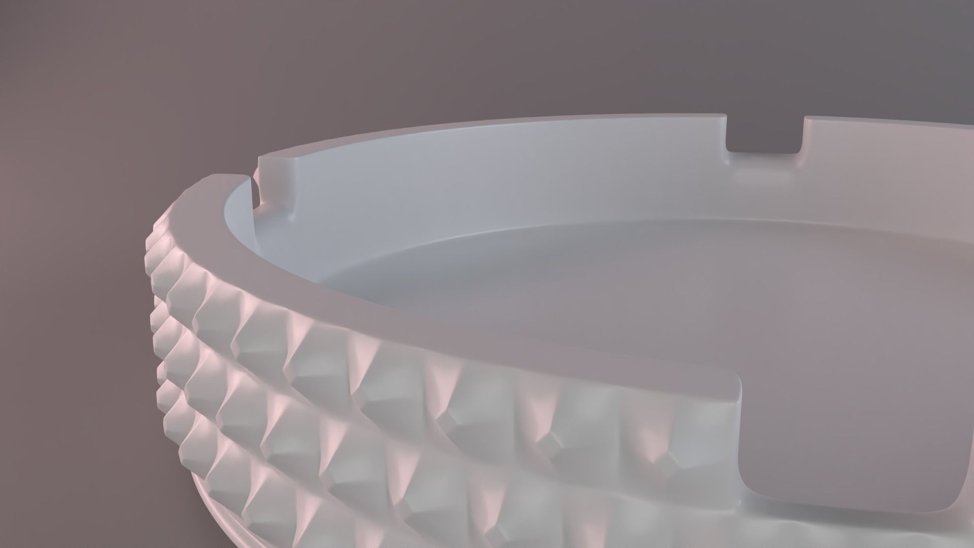 Ashtray Diamond Surface 3D print model_7