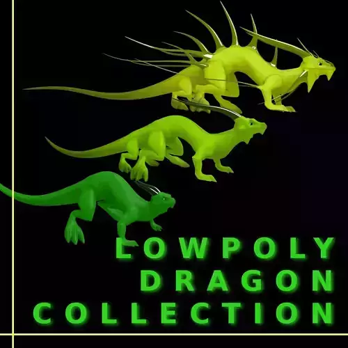 Lizard Dragons 3D Model Collection