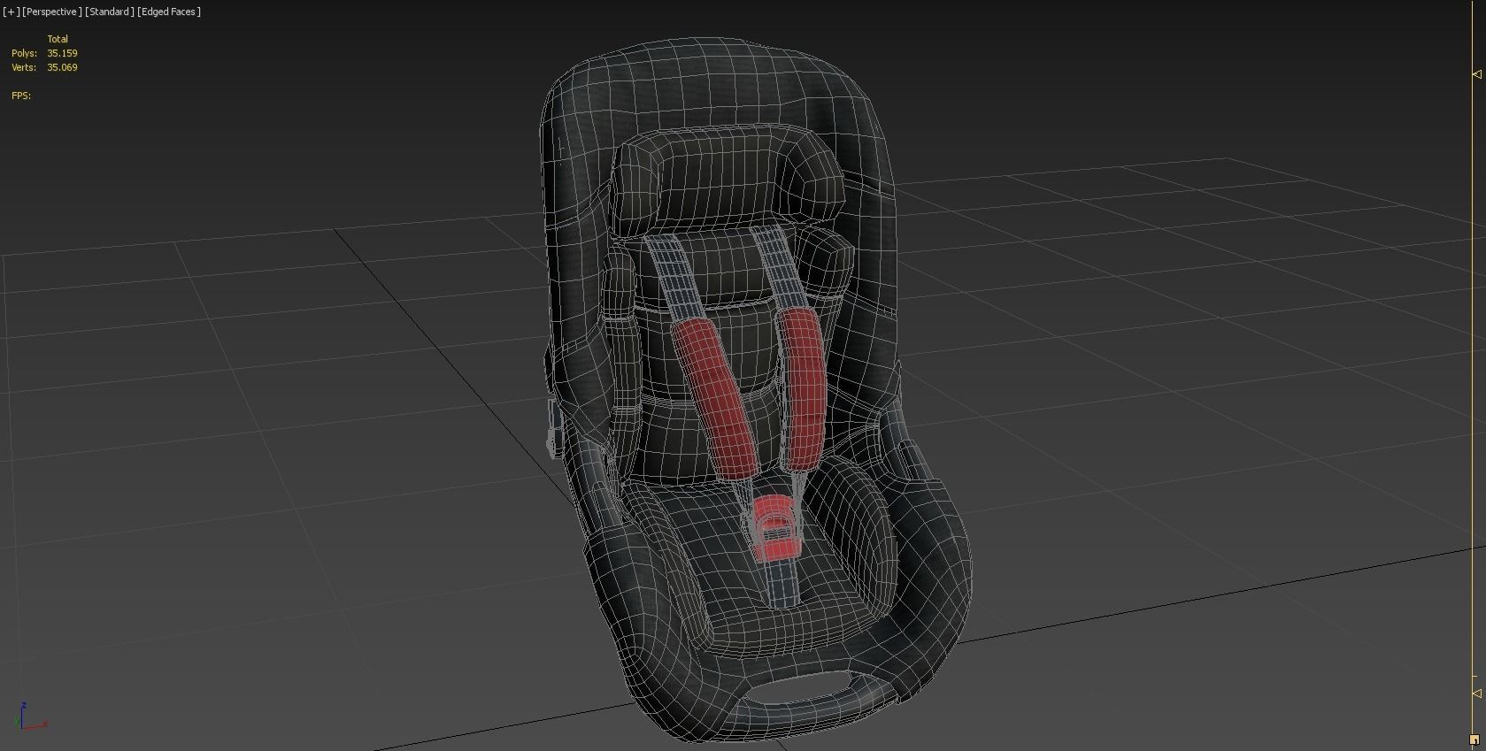 Baby Car Seat 3D model_14