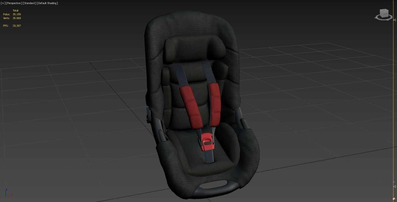Baby Car Seat 3D model_8