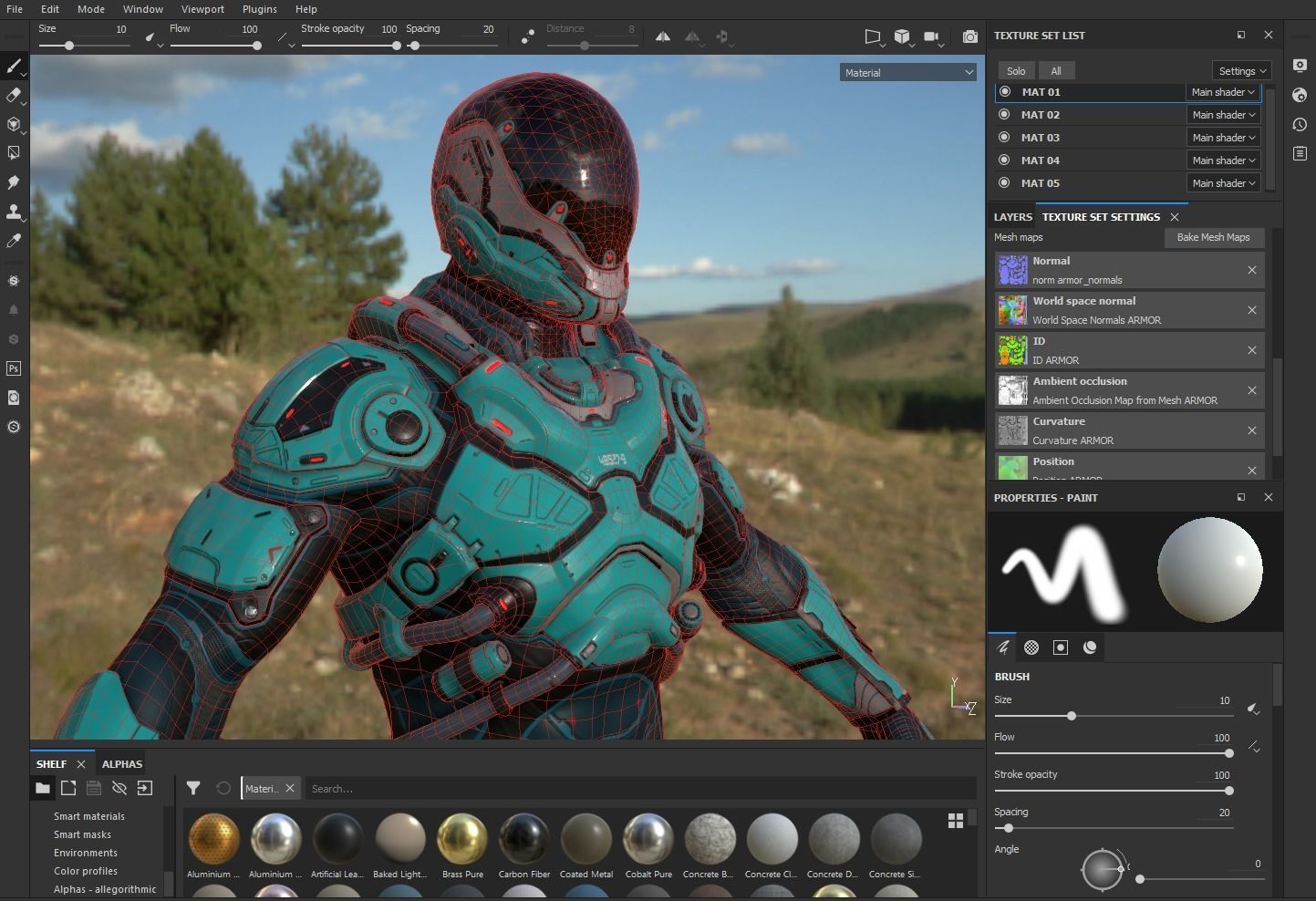 Futuristic Soldier Low-poly 3D model_8