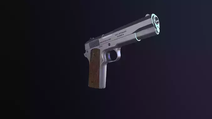 Colt 1911 Low-poly 3D model