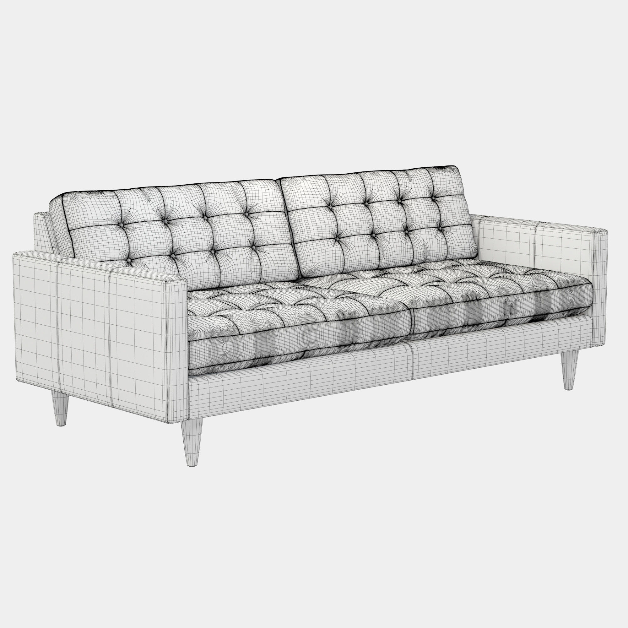Joybird Eliot Leather Sofa 3D model_2