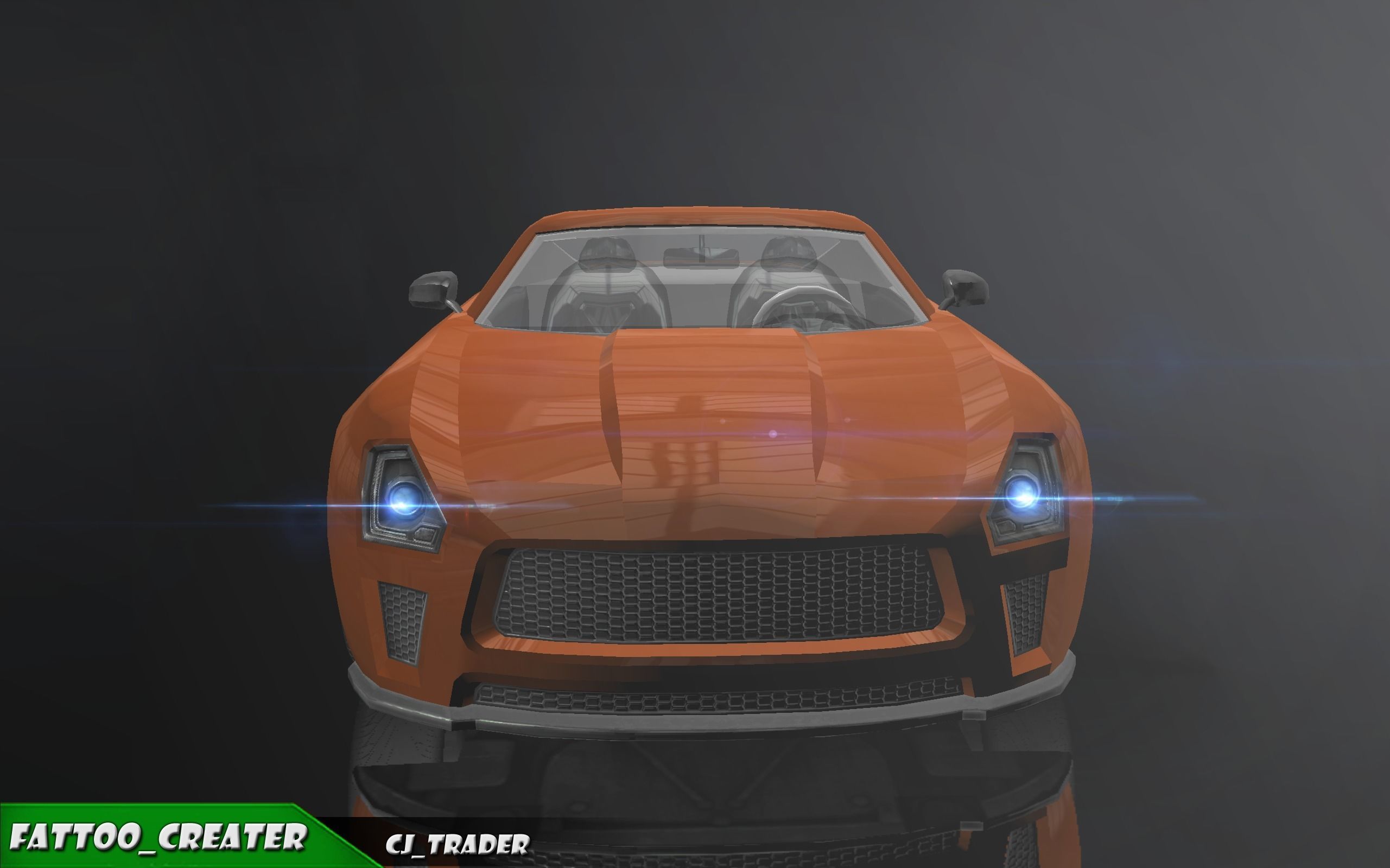 Low-Poly Mercedes-Benz SLS Racing Car 3D Model Low-poly 3D model_8