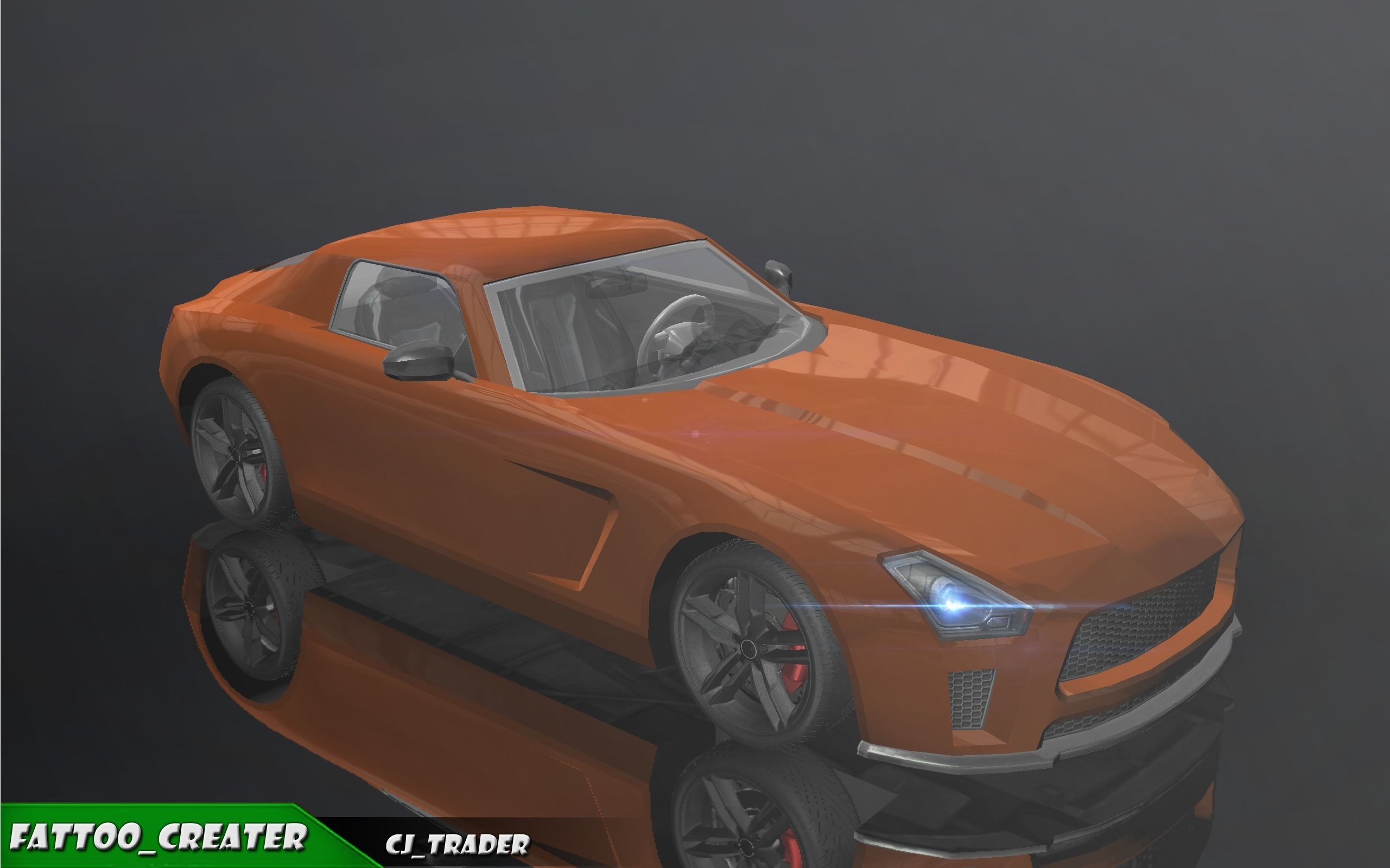 Low-Poly Mercedes-Benz SLS Racing Car 3D Model Low-poly 3D model_5