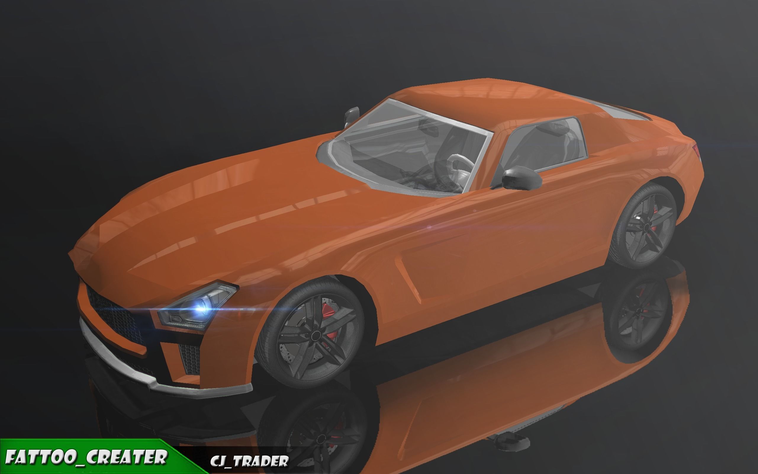 Low-Poly Mercedes-Benz SLS Racing Car 3D Model Low-poly 3D model_1