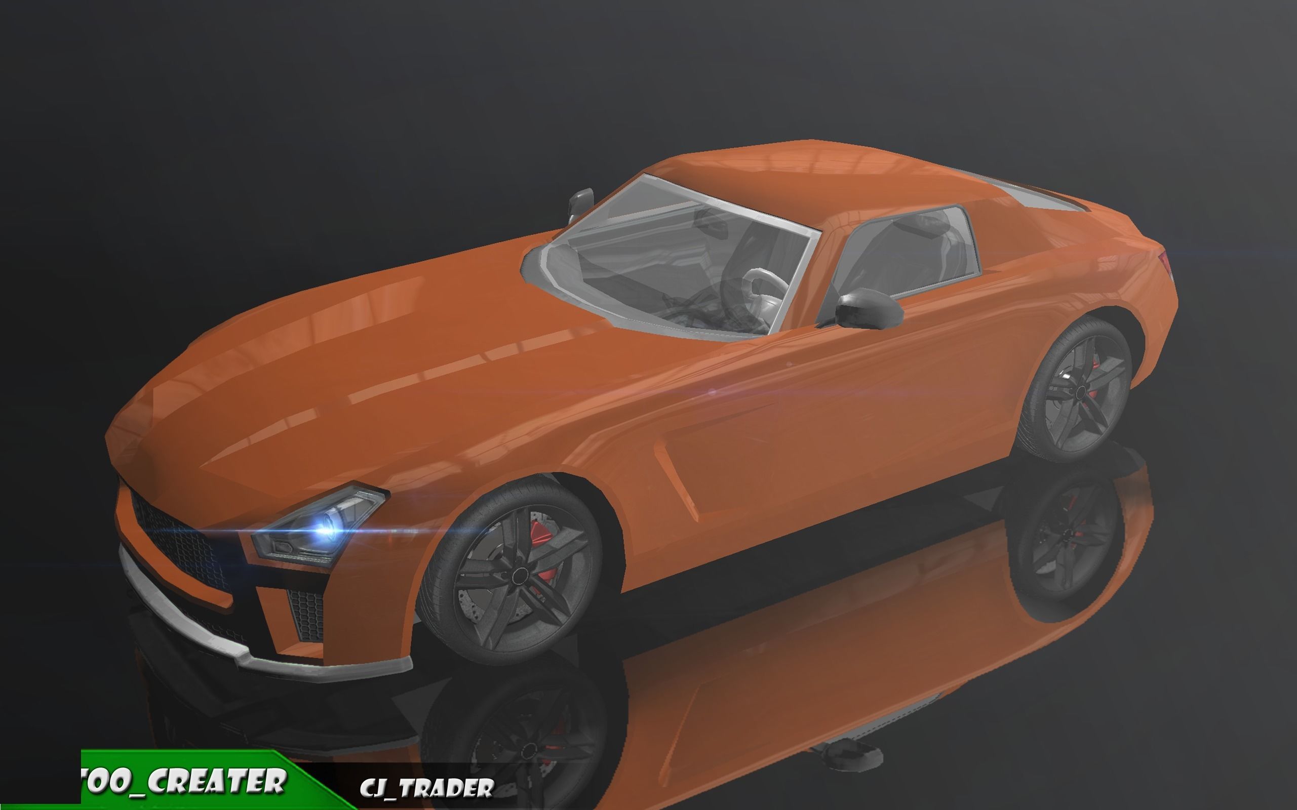 Low-Poly Mercedes-Benz SLS Racing Car 3D Model Low-poly 3D model_7