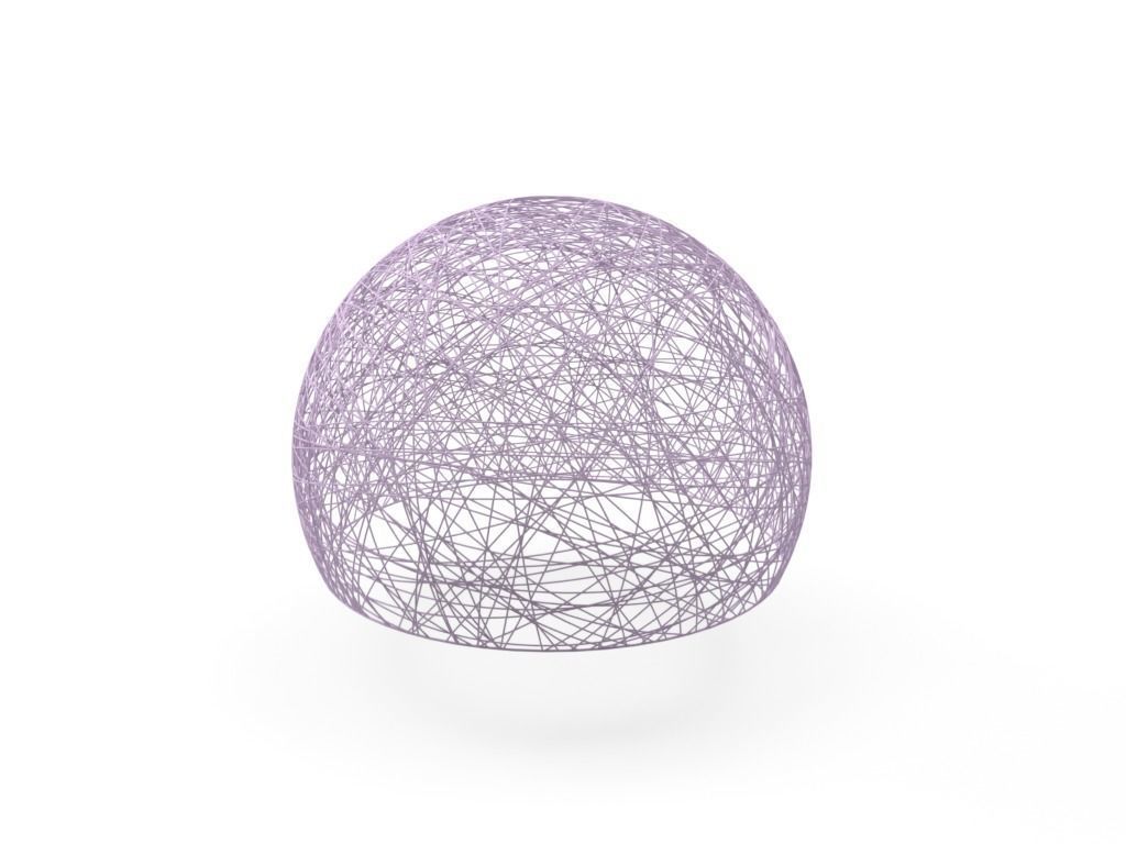 Lampshade wire egg 3D print model_1