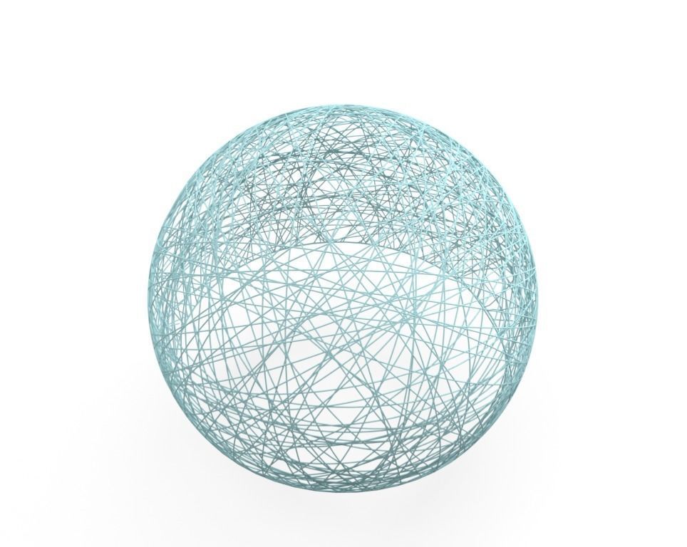 Lampshade wire egg 3D print model_2