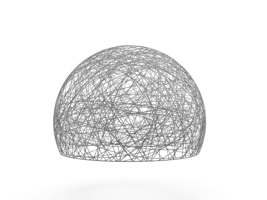 Lampshade wire egg 3D print model_4