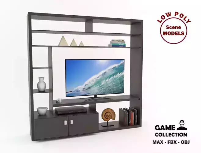 TV Unit 1 Lowpoly