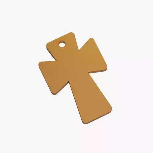 Cross pendant 3D print model