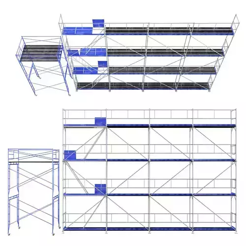 Scaffolding system with different levels