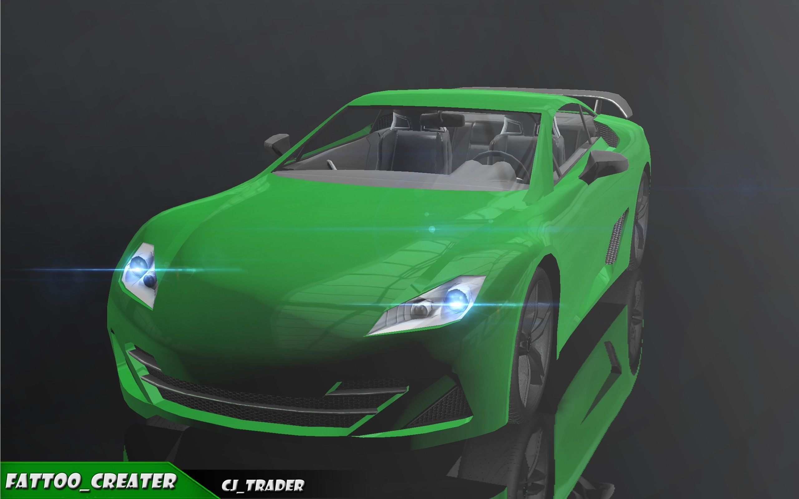 Low-Poly Lexus LFA White Racing Car  3D Model Low-poly 3D model_6