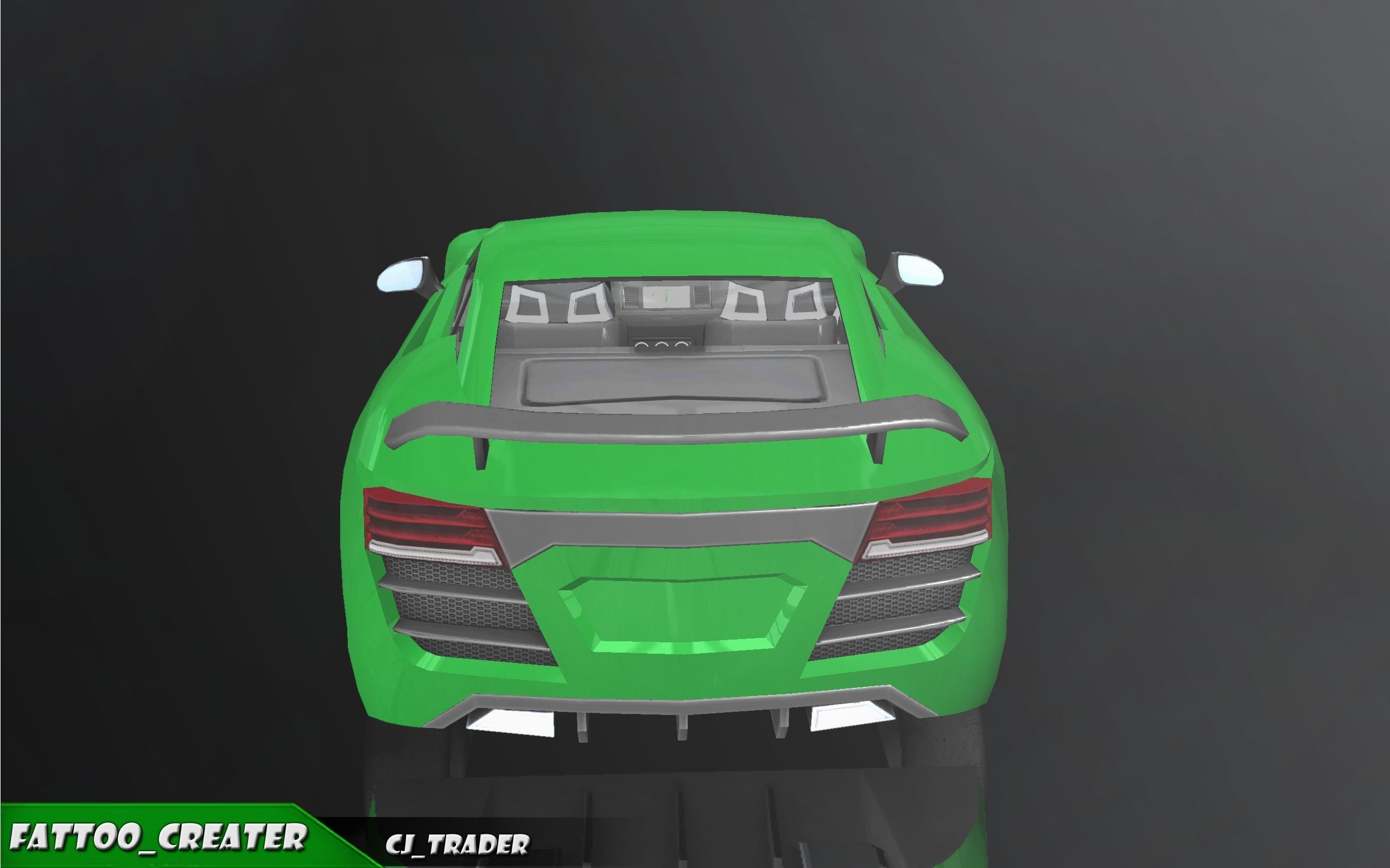 Low-Poly Lexus LFA White Racing Car  3D Model Low-poly 3D model_9