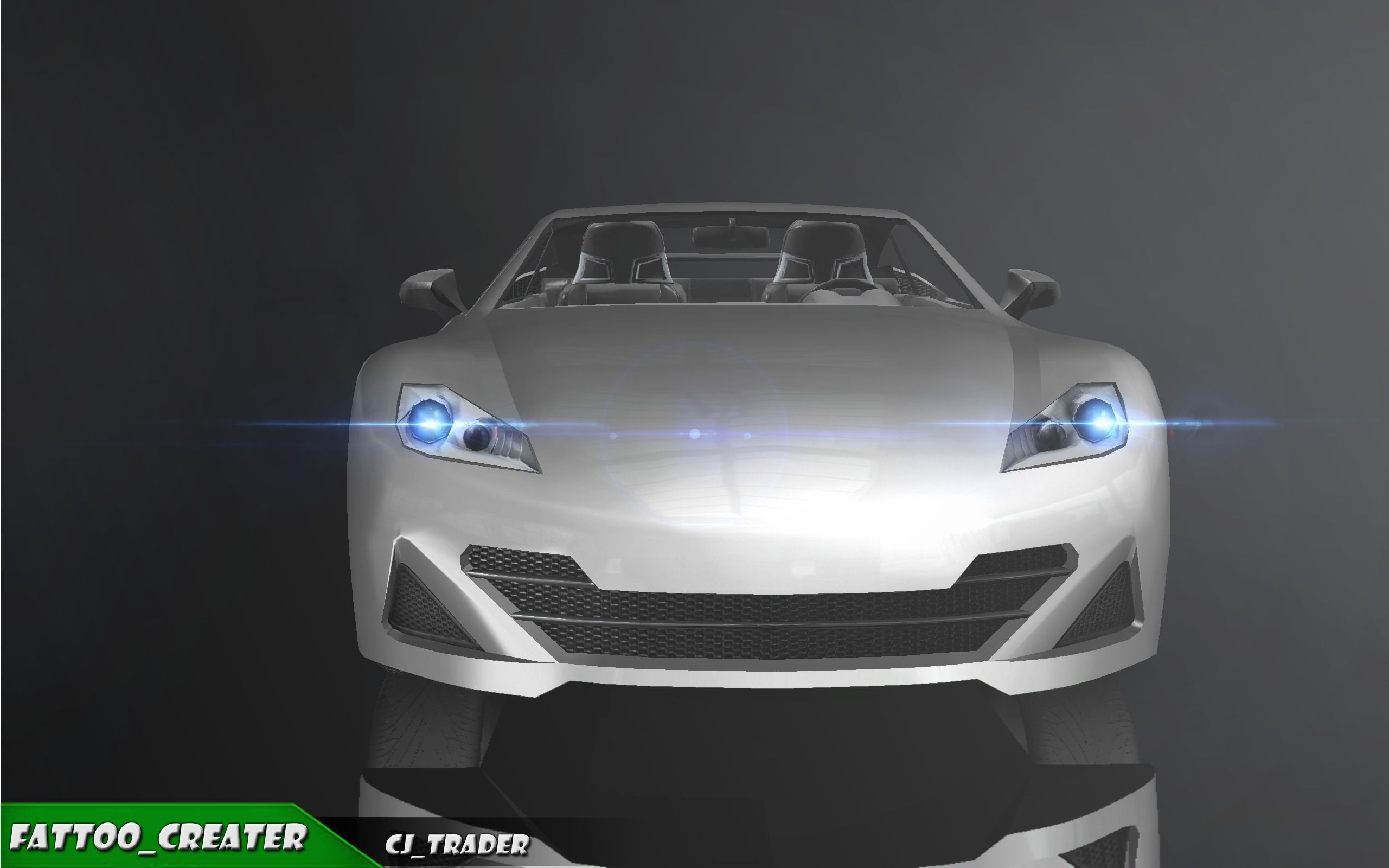 Low-Poly Lexus LFA White Racing Car  3D Model Low-poly 3D model_7