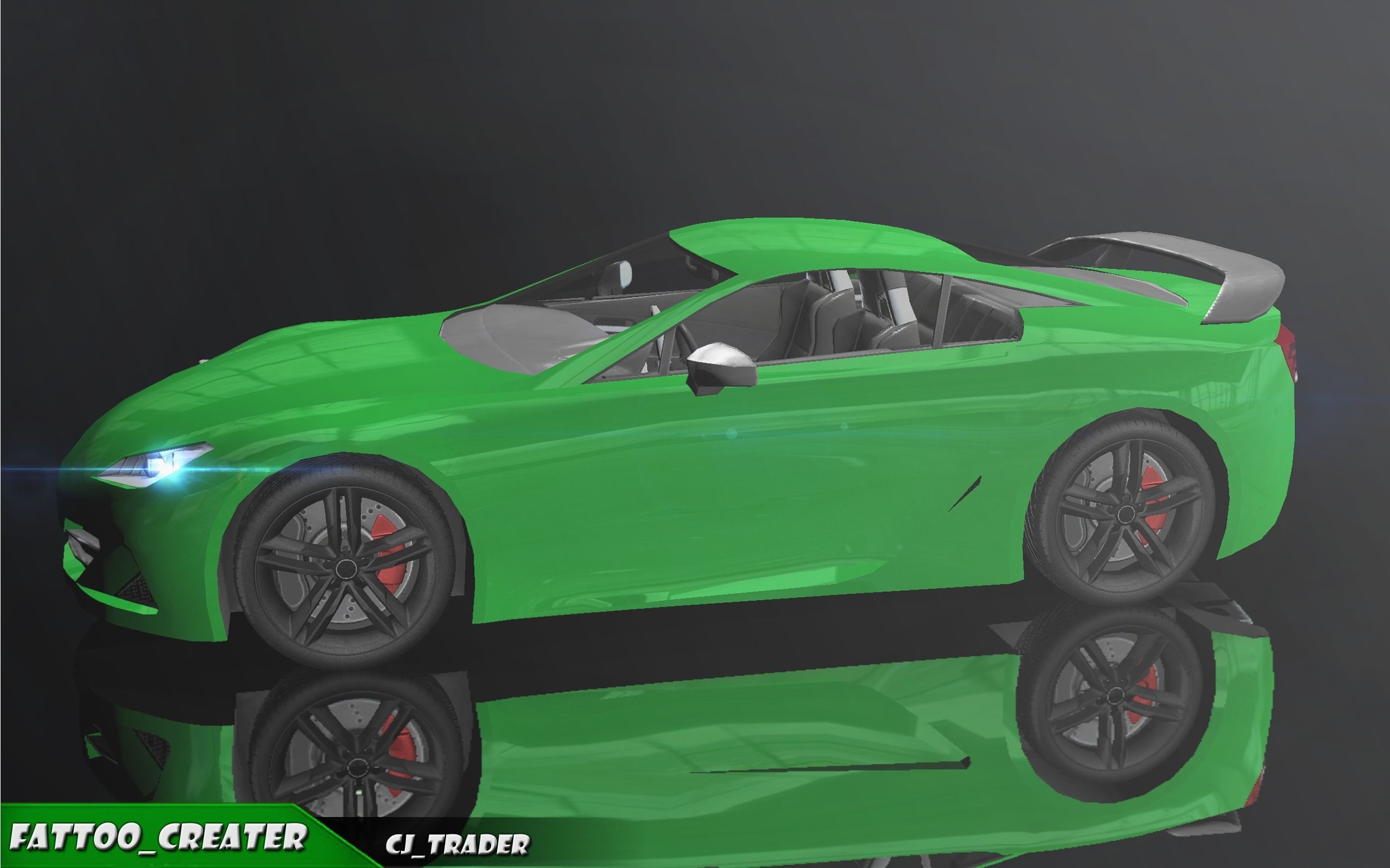 Low-Poly Lexus LFA White Racing Car  3D Model Low-poly 3D model_5