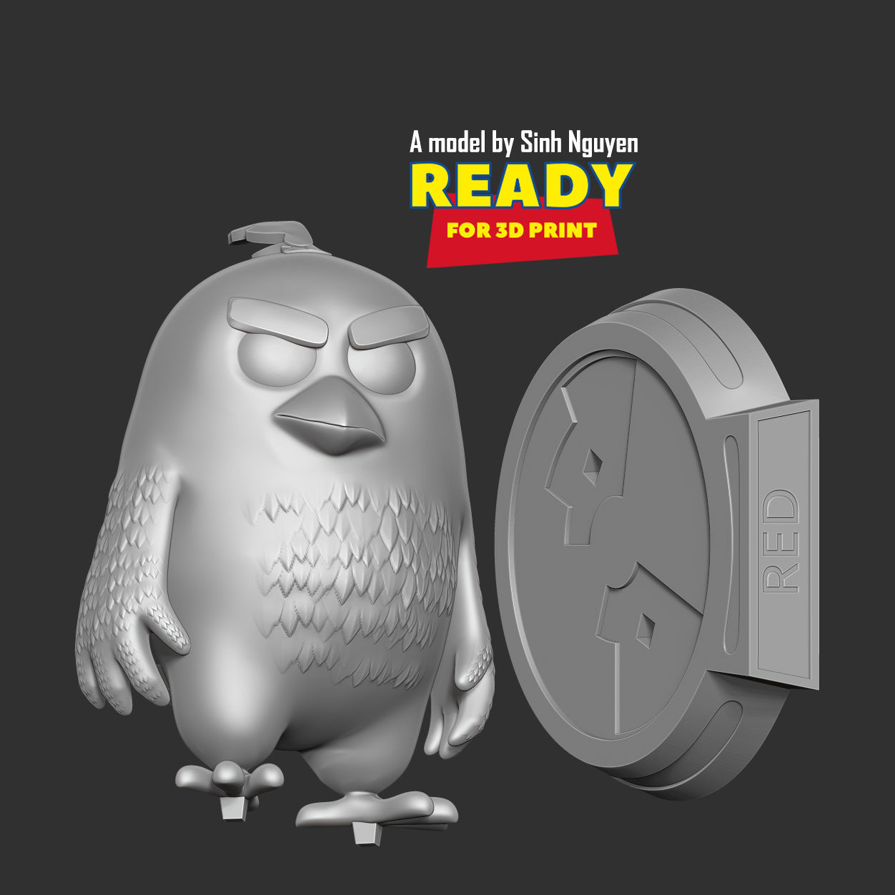 Angry Birds 2 - Red 3D print model_2