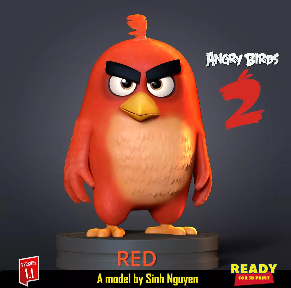 Angry Birds 2 - Red 3D print model_0
