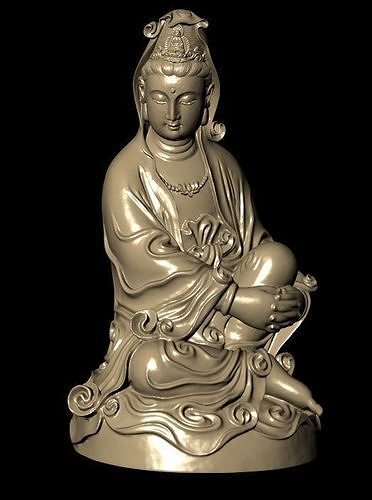 The Bodhisattva buddha statue 3D print model