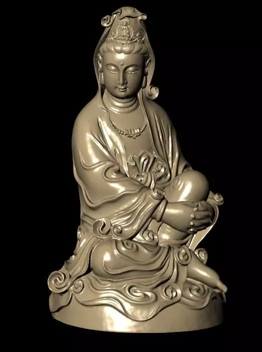 The Bodhisattva buddha statue 3D print model