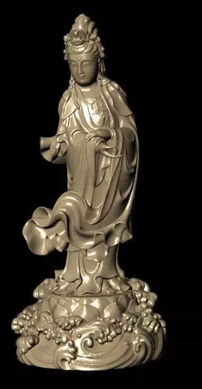 The Bodhisattva chinese statue 3D print model