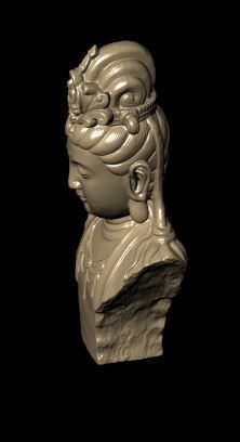 The Bodhisattva bust of ancient person 3D print model_3