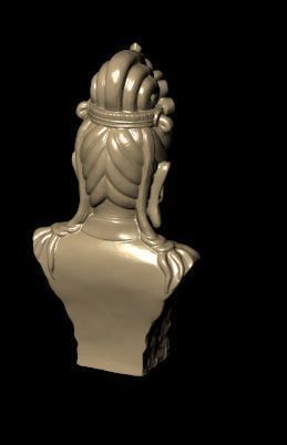 The Bodhisattva bust of ancient person 3D print model_2
