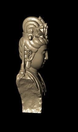The Bodhisattva bust of ancient person 3D print model_1