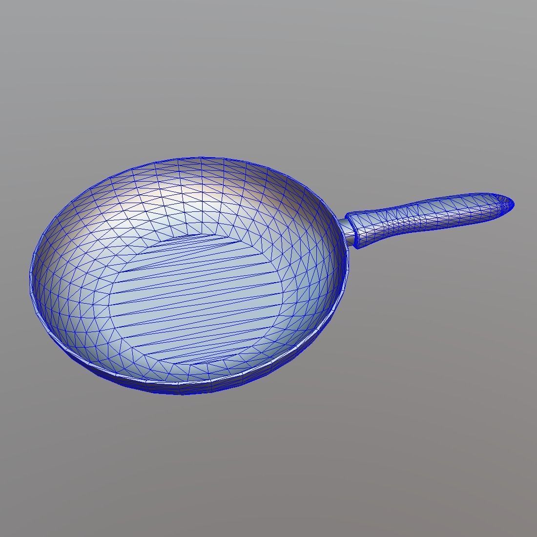 Pan 1 frying Low-poly 3D model_1