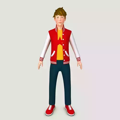 Teenager boy 3D model
