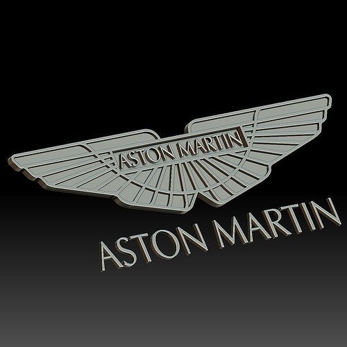 Aston Martin car logo 3D print model