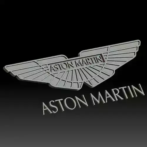 Aston Martin car logo 3D print model