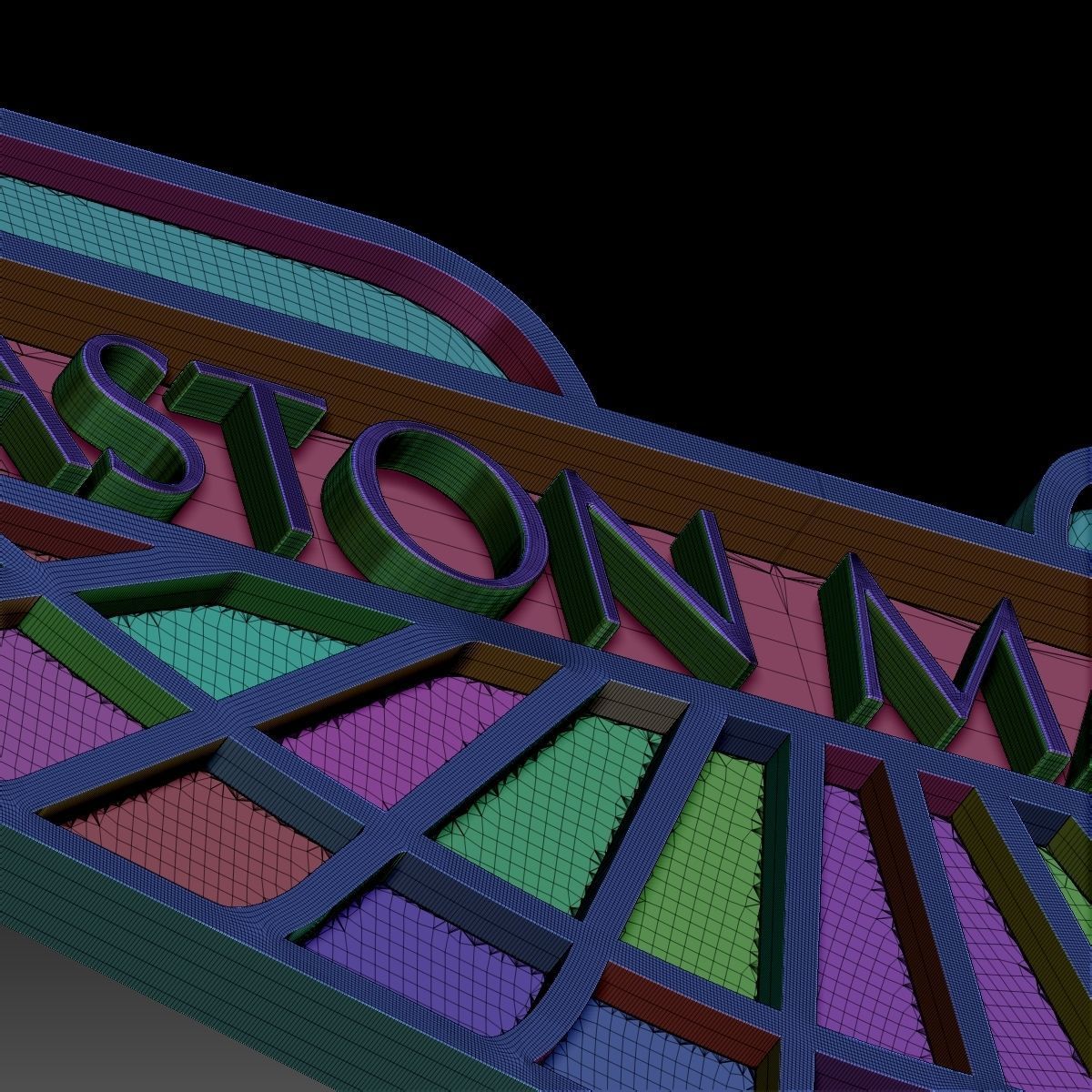 Aston Martin car logo 3D print model_7