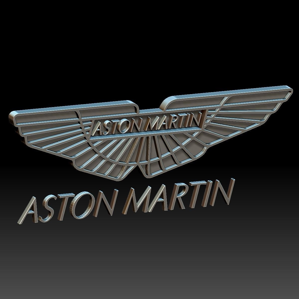 Aston Martin car logo 3D print model_8