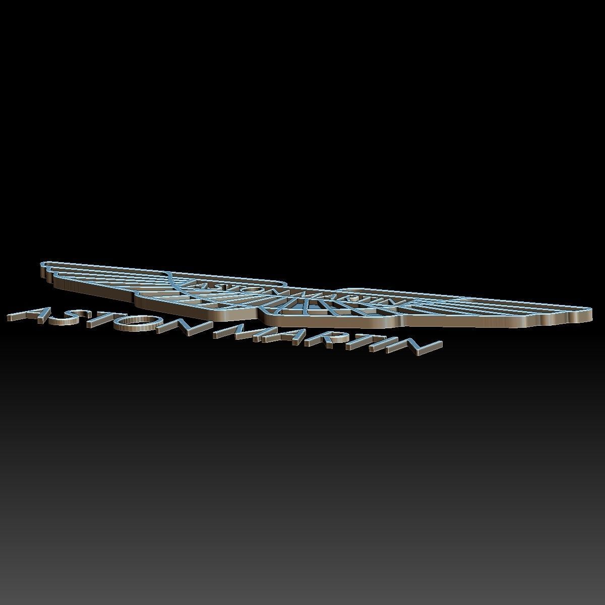 Aston Martin car logo 3D print model_9