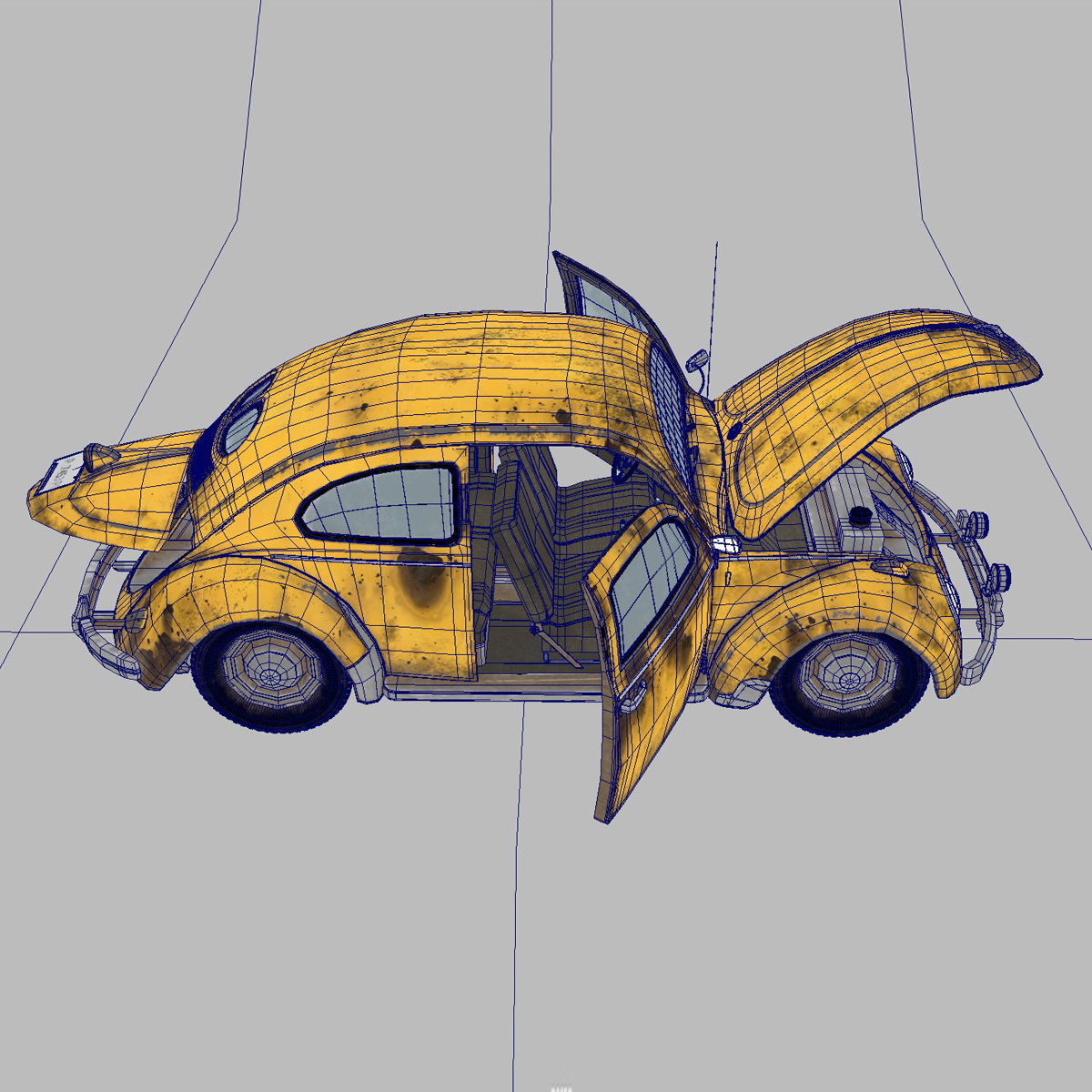 Volkswagen BeetleSplit car 3D model_9