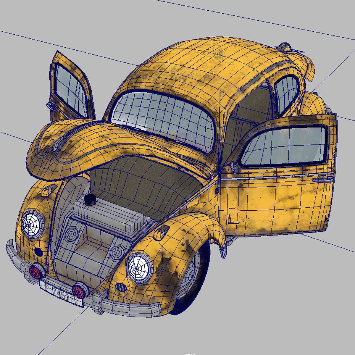Volkswagen BeetleSplit car 3D model_8