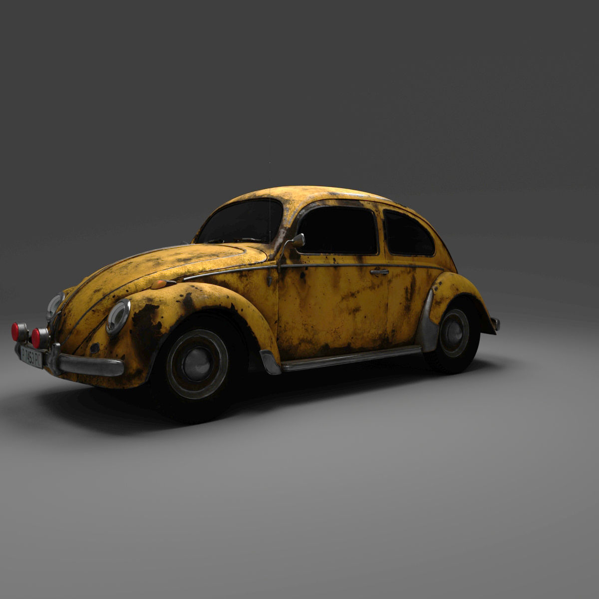 Volkswagen BeetleSplit car 3D model_2