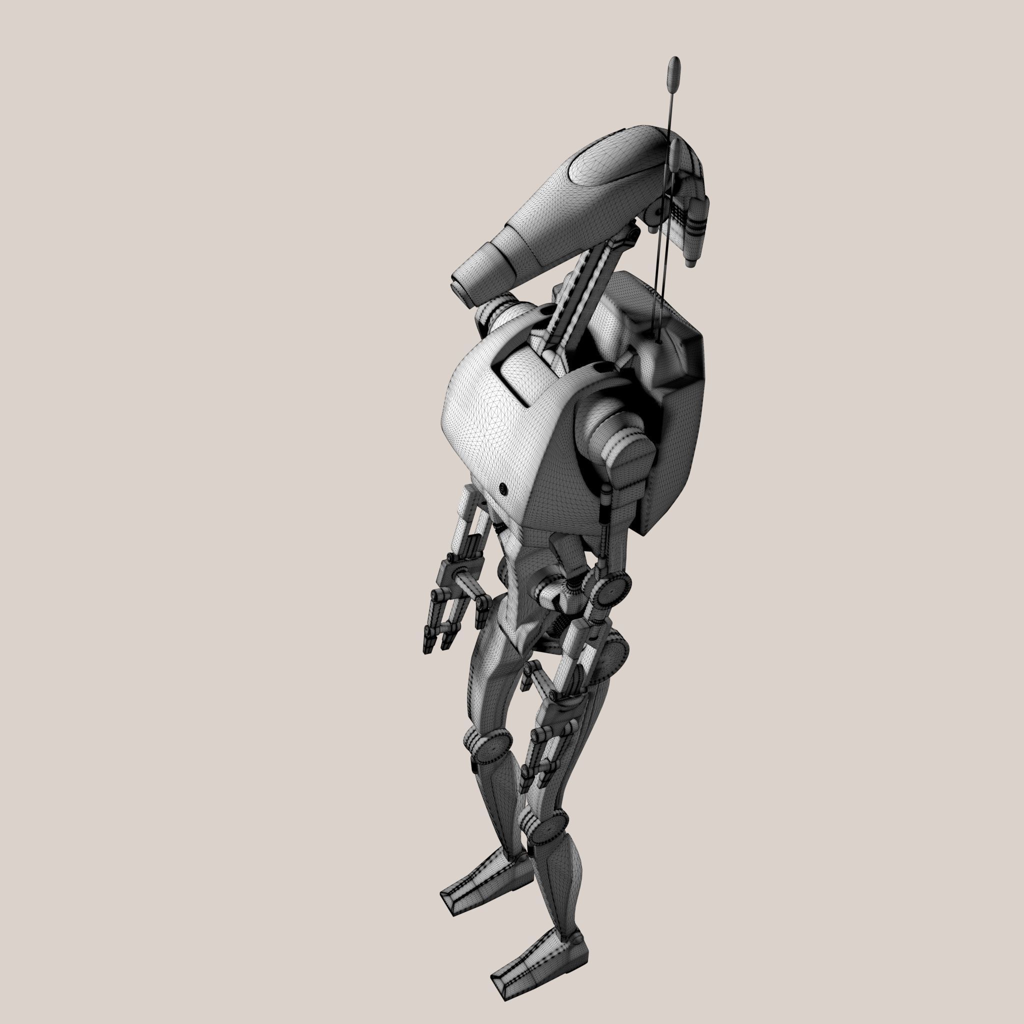 Star Wars Battle Droid 3D model_10
