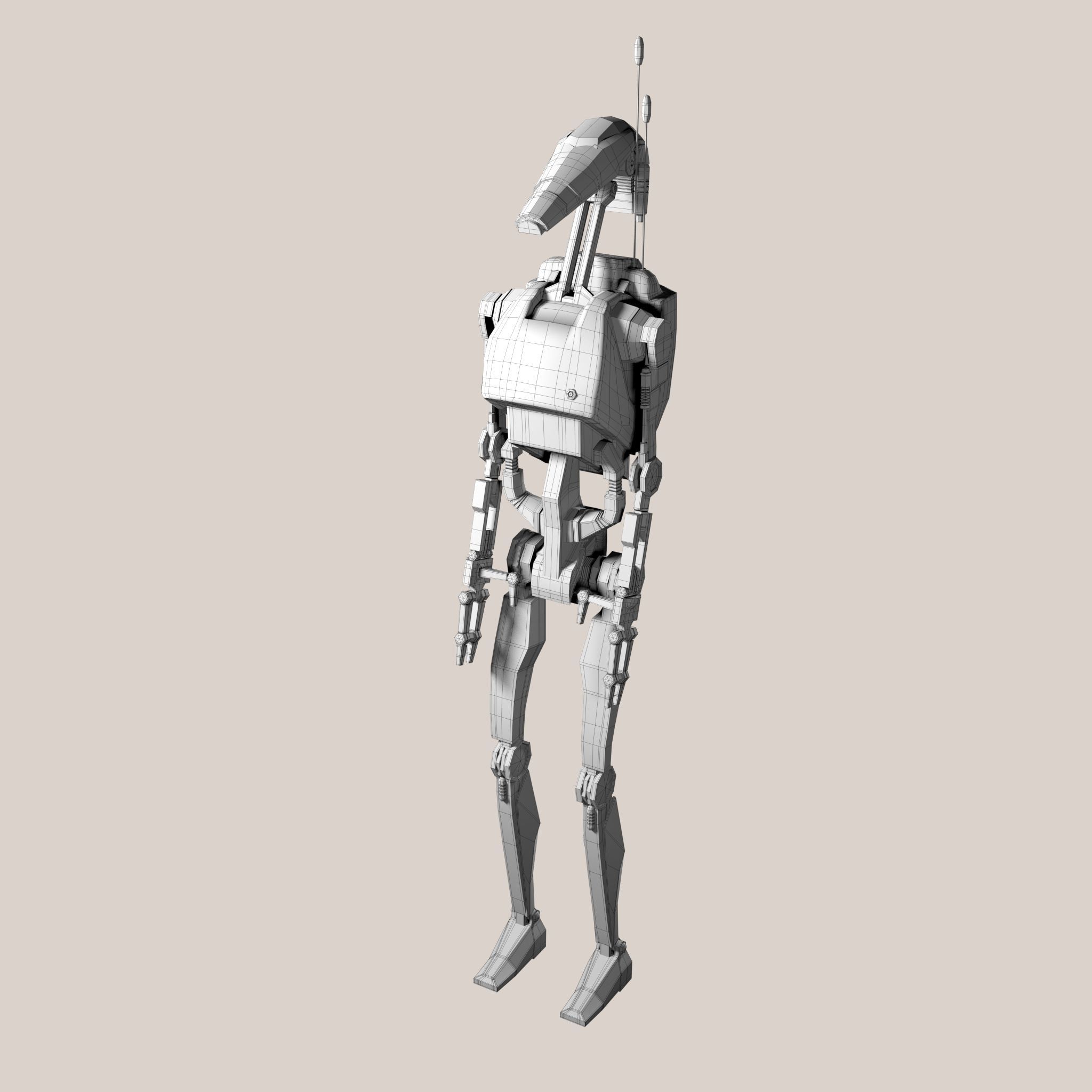 Star Wars Battle Droid 3D model_15