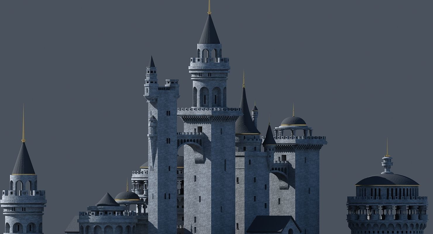 Fantasy Castle 003 3D model_2