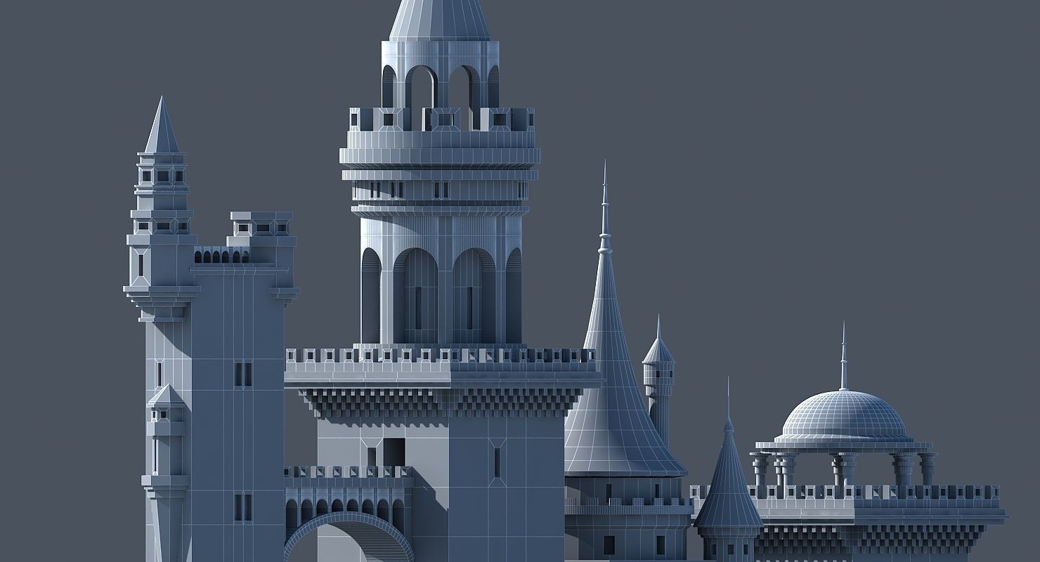 Fantasy Castle 003 3D model_9